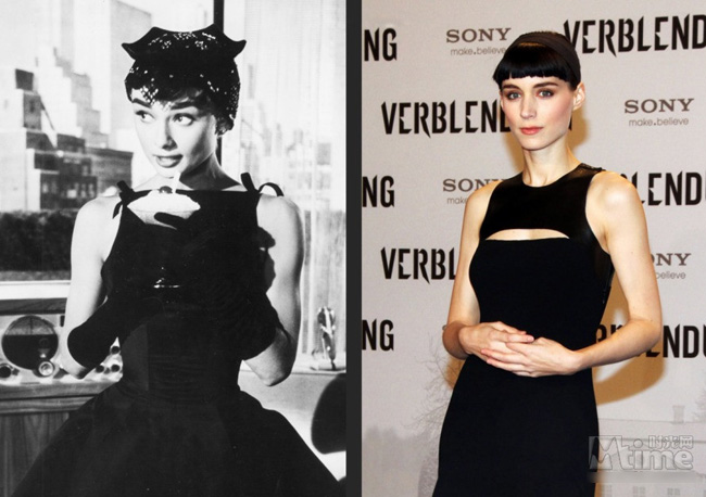   Rooney Mara có khuôn mặt rất giống Audrey Hepburn 